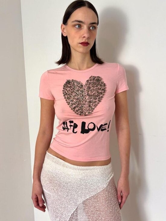 Moschino Tops - S/S 2001 Moschino “Safe Love” runway top